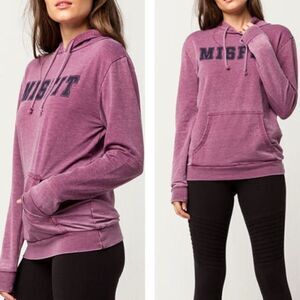 Project Karma Misfit Burnout Hoodie Sweatshirt Purple size Small